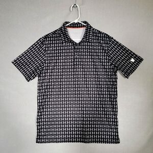 Maelreg Mens Performance Polo Short Sleeve All Over Print Size Medium